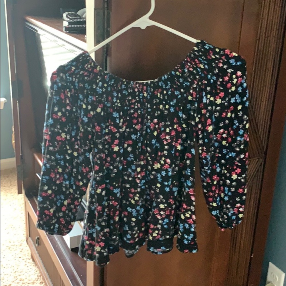 Floral Abercrombie&Fitch Off the Shoulder Top